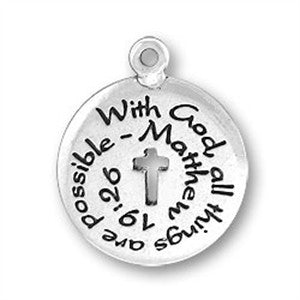 With God All Things Are Possible Affirmation Ring