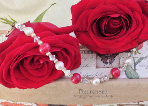 14BR Flower Petal Sterling Silver Bracelet w/Crystals & Pearls ~ Custom Order ~ Order Form Required