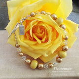18BR Flower Petal Sterling Silver Bracelet w/Crystals & Pearls ~ Custom Order ~ Order Form Required