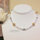 20N Flower Petal Bead Necklace with Swarovski Crystals ~ Custom Order ~ Order Form Required