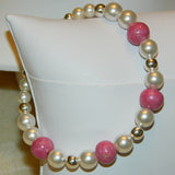 4BR Swarovski Pearl Bracelet with Four Flower Petal Beads ~ Custom Order ~ Order Form Required