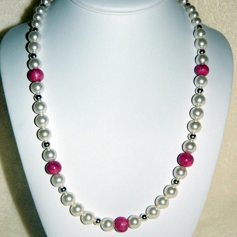9N Five Flower Petal Bead Necklace with Swarovski Pearls ~ Custom Order ~ Order Form Required
