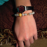 27BR Swarovski Pearl Stretch Bracelet with Swarovski Crystals ~ Custom Order Item ~ Order Form Required
