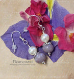 11ER-2 Flower Petal Earrings with One Sterling Silver Bead Cap ~ Custom Order ~ Order Form Required