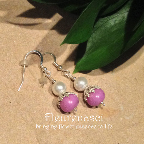 11ER Flower Petal Earrings with One Sterling Silver Bead Cap ~ Custom Order ~ Order Form Required