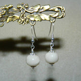 1ER-IS-PR Flower Petal Bead Earrings on Sterling Silver Posts