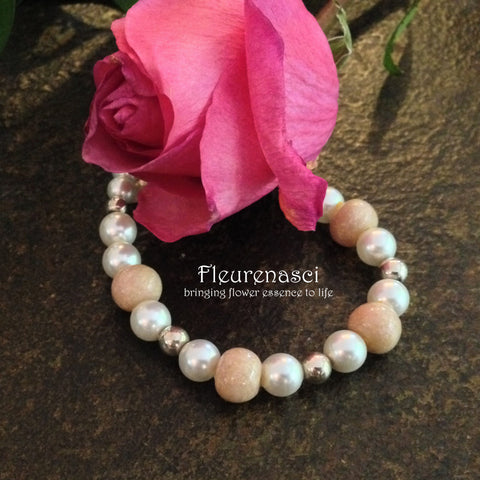 4BR Swarovski Pearl Bracelet with Four Flower Petal Beads ~ Custom Order ~ Order Form Required