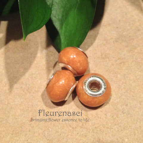 1FBG-IS-PCHR Flower Petal Bead 11mm with Sterling Silver Grommets