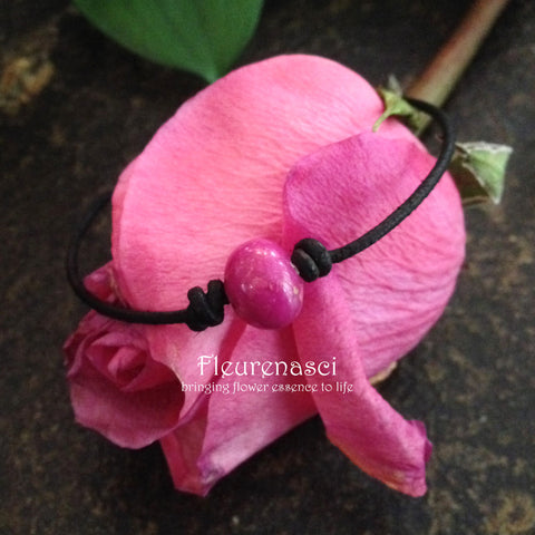 31BR-L2 Flower Bead Leather Bracelet ~ Custom Order ~ Order Form Required