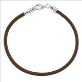 Add A Bead Brown Leather 3mm Bracelet ~ Custom Order ~ Order Form Required