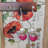 11ER-2 Flower Petal Earrings with One Sterling Silver Bead Cap ~ Custom Order ~ Order Form Required