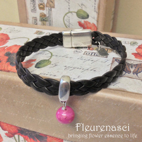 33BR Flower Bead Arizona Leather Braided Bracelet ~ Custom Order ~ Order Form Required